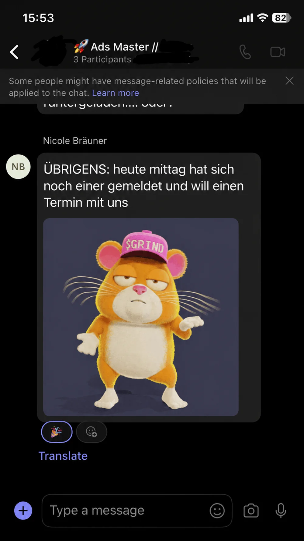 Chat aus der Zusammenarbeit